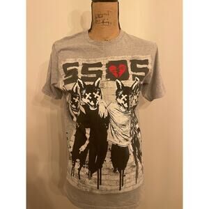 Gray 5 Secods of Summer Fox Heads Shirt Size Medium 5SOS